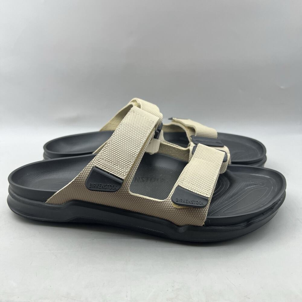 Birkenstock Atacama Strap Sandals Men Size 11 Beige Black Comfort Slide Shoes
